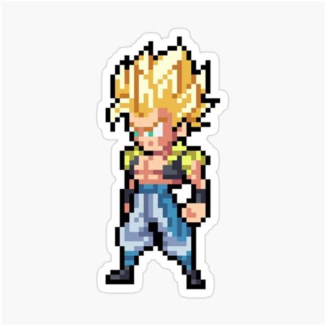 Gogeta Ssj Pixel Art Dibujos En Cuadricula Drag N En Punto De Cruz