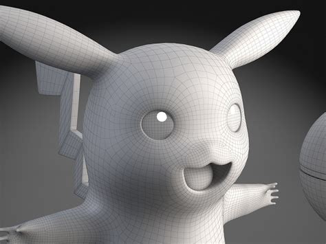 D Model Pikachu Pokemon Rigged Vr Ar Low Poly Rigged Cgtrader