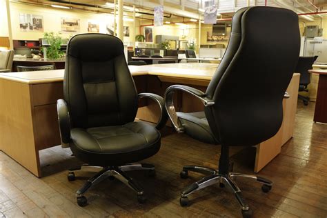 Used Black Faux Leather High Back Executive / Conference Chairs ...