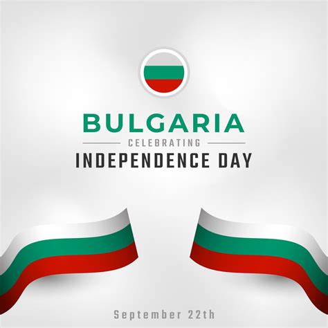 Happy Bulgaria Independence Day September Th Celebration Vector