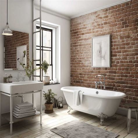 Exposed Brick Bathroom Ideas For A Modern Rustic Feel Images