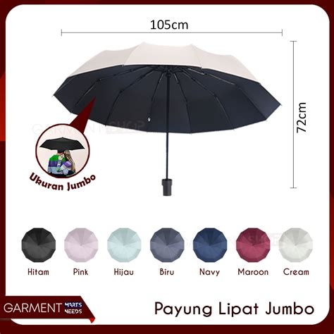 Jual Payung Lipat Jumbo 10 Jari Travel Folding Umbrella Portable