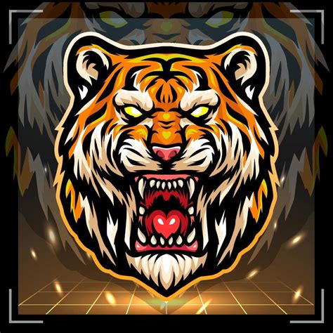 Tiger Head Mascot Esport Logo Design 6948594 Vector Art At Vecteezy