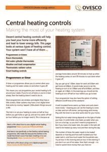 Central Heating Advice Leaflets Ovesco