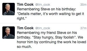 Tim Cook Se Souvient De Steve Jobs Qui Aurait Eu Ans Aujourd Hui