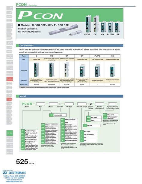 Iai Pcon Controller Specsheet PDF