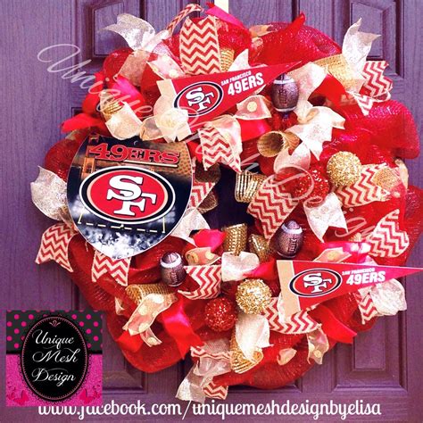 San Francisco 49ers Wreath 49ers Wreath San Francisco Wreath Etsy