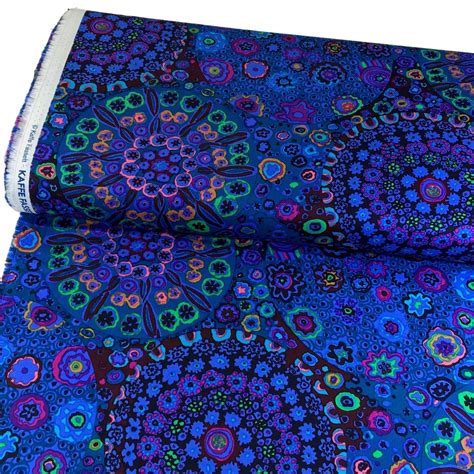 Kaffe Fassett Classics Millefiore Blue Fabric By Kaffe Fassett Free Spirit Fabrics Kaffe