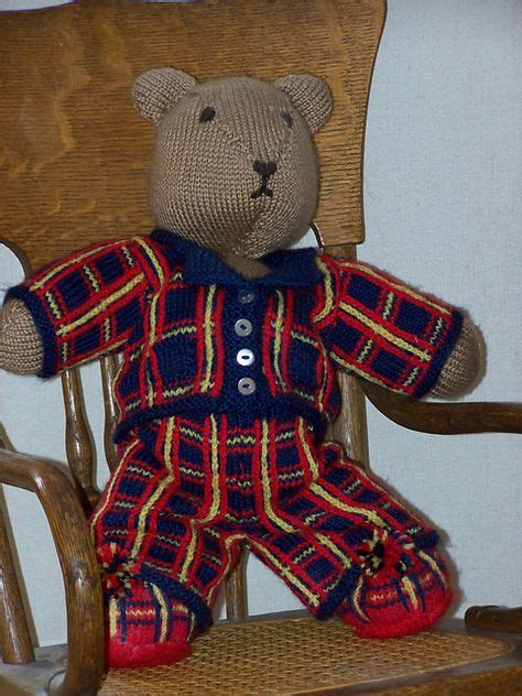 Ravelry Pyjama Bear With Dressing Gown Pattern By Debbie Bliss