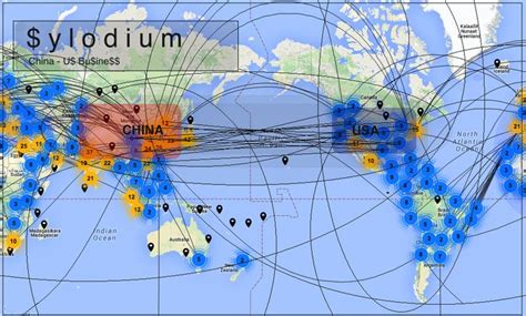 map  major air routes worldwide