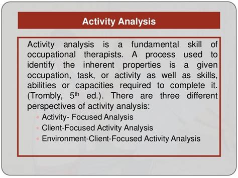 Activity Analysis