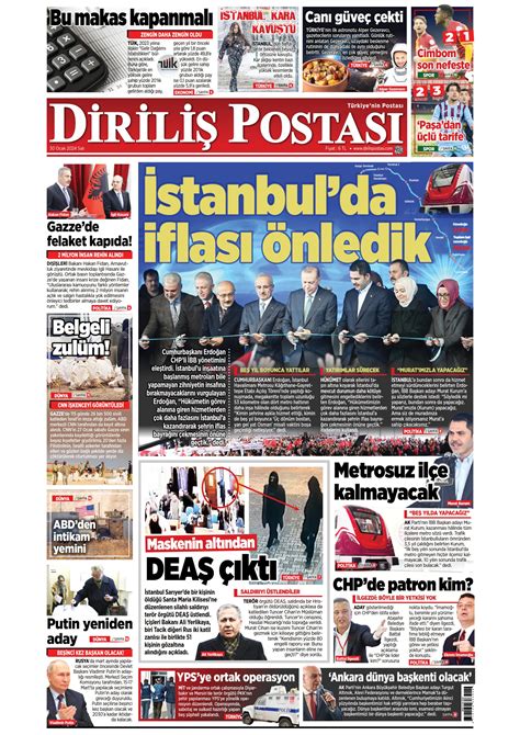 Diriliş Postası Gazetesi 30 Ocak 2024 Salı Günü Manşeti