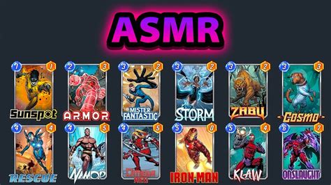 Asmr Namor Deck Marvel Snap Gameplay Lofi Mouth Sounds Hand