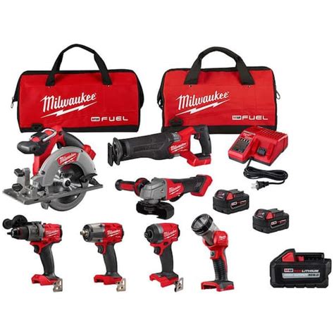 Milwaukee M18 FUEL 18-Volt Lithium-Ion Brushless Cordless Combo Kit (7 ...