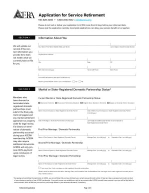 Fillable Online Civil Service Retirement System Retirement Application