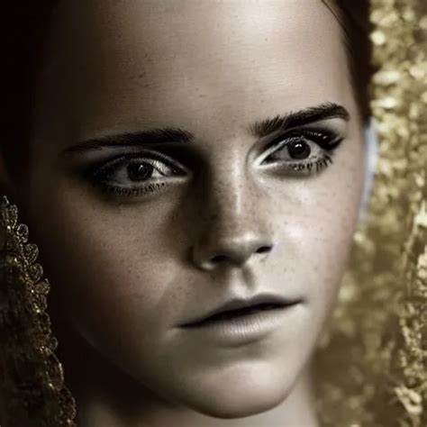 Krea A Regal Emma Watson Wearing An Intricate And Detailed Armor Made