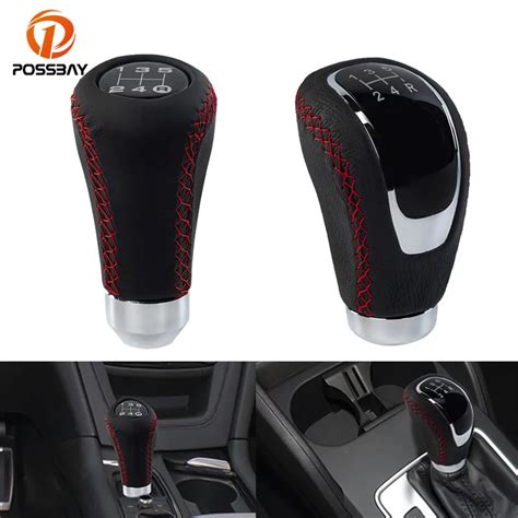 Car Gear Shift Knob Speed Stick Shifter Lever Leather For E E E