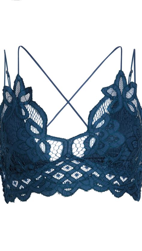 Free People Adella Bralette Turquoise Intimates Floral Lace Shopaa