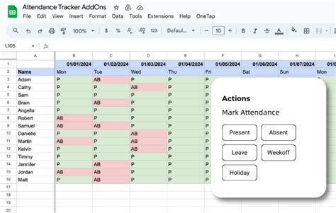 Best Google Sheets™ Attendance Add-ons for Teachers (2024) | OneTap