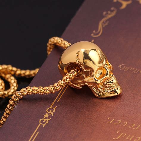 Stainless Steel Skull Skeleton Pendant Necklace Gothic Jewelry For Men Women 24 Ebay