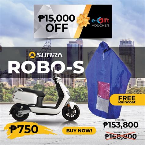 EGift X Sunra ROBO S E Bike Raincoat With Voucher Shopee Philippines