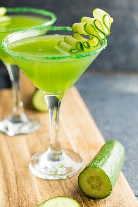 Cucumber Martini Flavored With Fresh Mint Is The Best Drink Of