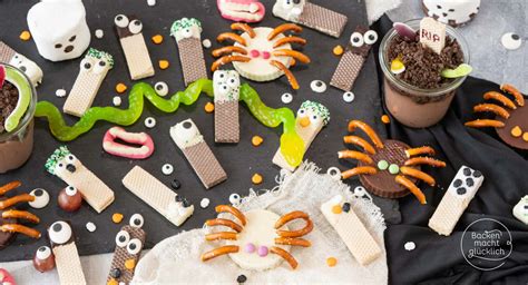 Einfache schnelle Halloween Snacks Backen macht glücklich