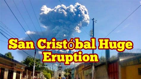 Huge Eruption San Crist Bal Volcano Phreatic Nicaragua Indo Pacific