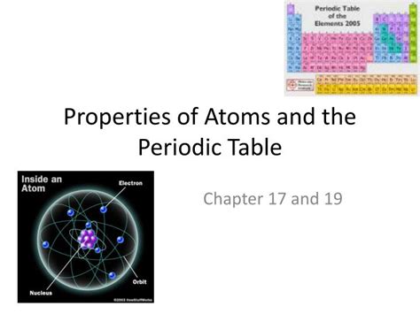 PPT Properties Of Atoms And The Periodic Table PowerPoint