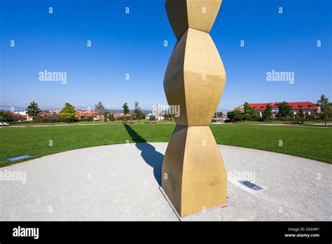 The Endless Column by Constantin Brancusi, Targu Jiu, 1938. It is Stock ...