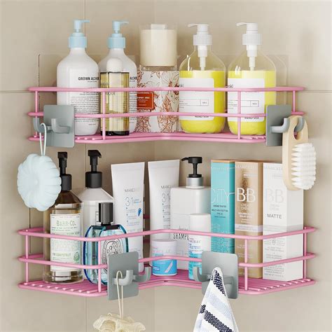 Amazon Nieifi Adhesive Corner Shower Caddy Shelf Basket Rack With