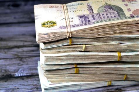 Stacks Of Egypt Money Banknote Bills Egp Le Thousands Of Pounds