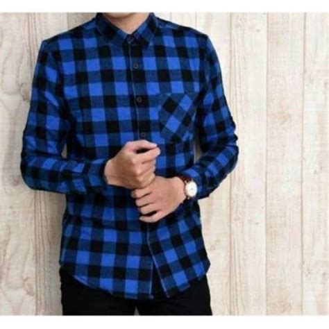 Jual Free Sticker Baju Kemeja Baju Flanel Baju Motif Kotak Kotak Kemeja