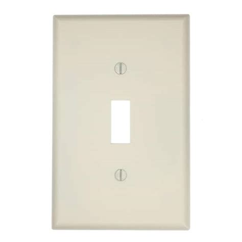 Leviton Almond 1 Gang Toggle Wall Plate 1 Pack 80501 T The Home Depot