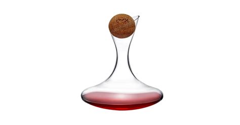 Oxygen Wine Decanter 1 75 L With Cork Stopper Nude Glass Speetie