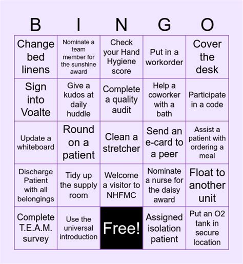 2024 Healthcare Week Bingo Card