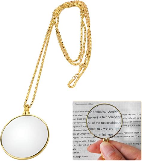 Magnifying Glass Necklace1pcs Monocle Eyeglass5x Monocle On Chainmagnifying Glass Necklace