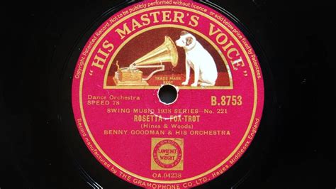 Benny Goodman And His Orchestra Rosetta 1937 Youtube