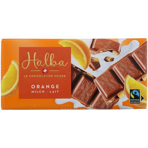 Buy Halba Chocolate Bar Milk And Orange 100g Online Coopch