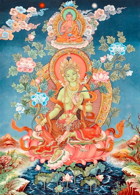 Green Tara Buddhism Art Buddhist Art Buddha Art Painting