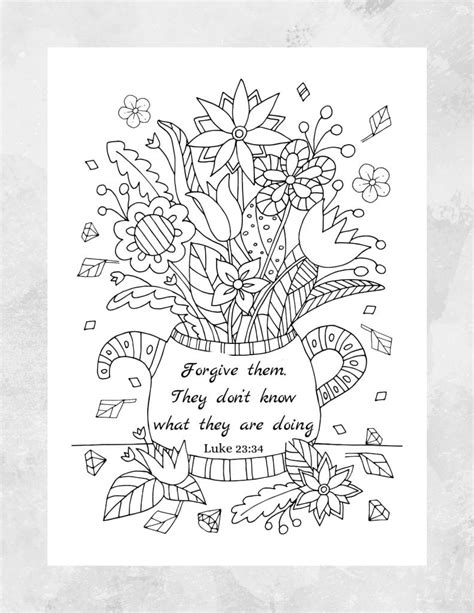 Adult Bible Verse Coloring Pages On Forgiveness The Creator S