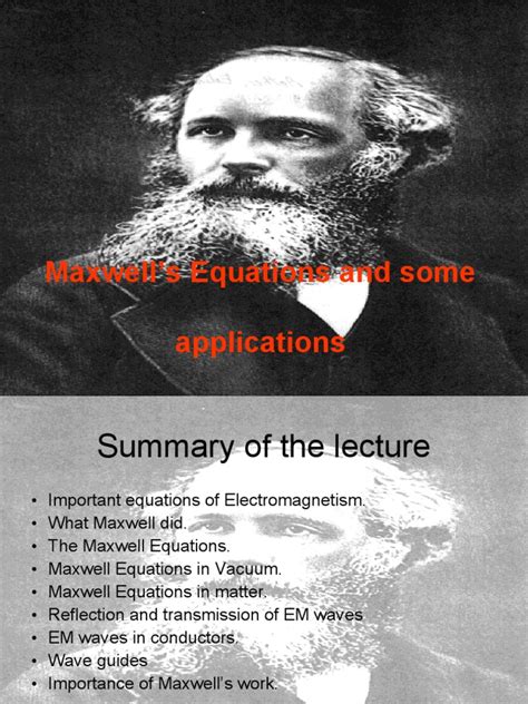 Maxwell's Eqautions and Some Applications | PDF | Maxwell's Equations ...