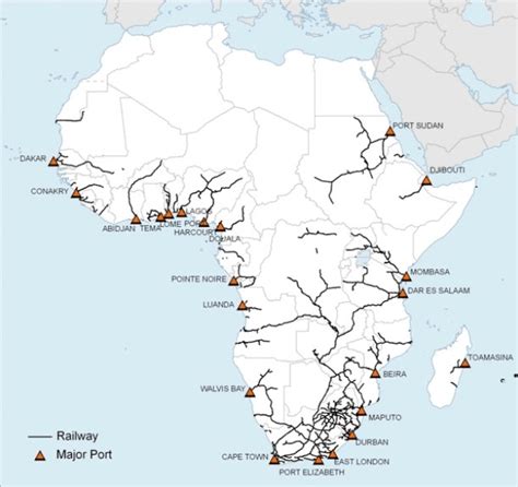 South Africa Railway Map