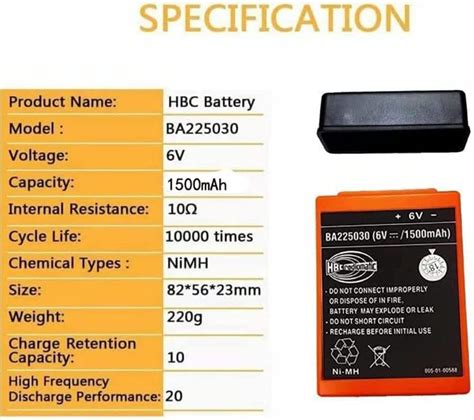 XIAOXX 2 Pack Ni Mh Rechargeable Battery For HBC Radiomatic 6V