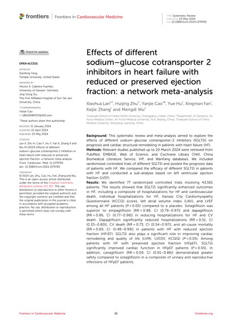 PDF Effects Of Different Sodiumglucose Cotransporter 2 Inhibitors In