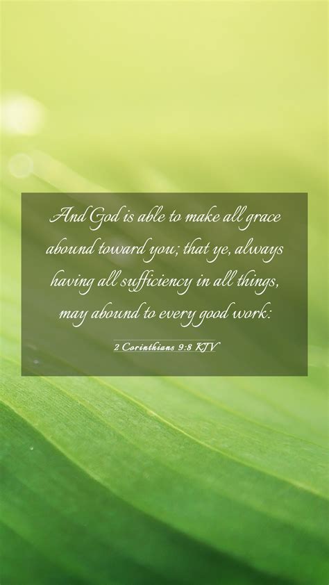 Corinthians Kjv Mobile Phone Wallpaper And God Is Able To Make