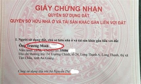 Thỏa Thuận để Một Người đứng Tên Trên Giấy Chứng Nhận Quyền Sử Dụng đất