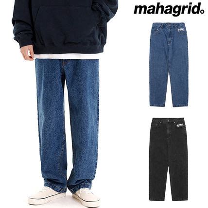 Mahagrid Ss Loose Fit Denim Pant Mahagrid Buyma