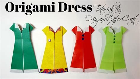 How To Make Origami Dress Tutorial By Origamipapercraft Youtube