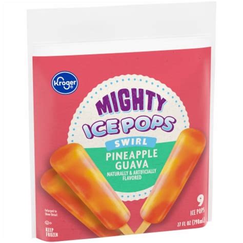 Kroger® Pineapple Guava Swirl Mighty Ice Pops 9 Ct King Soopers